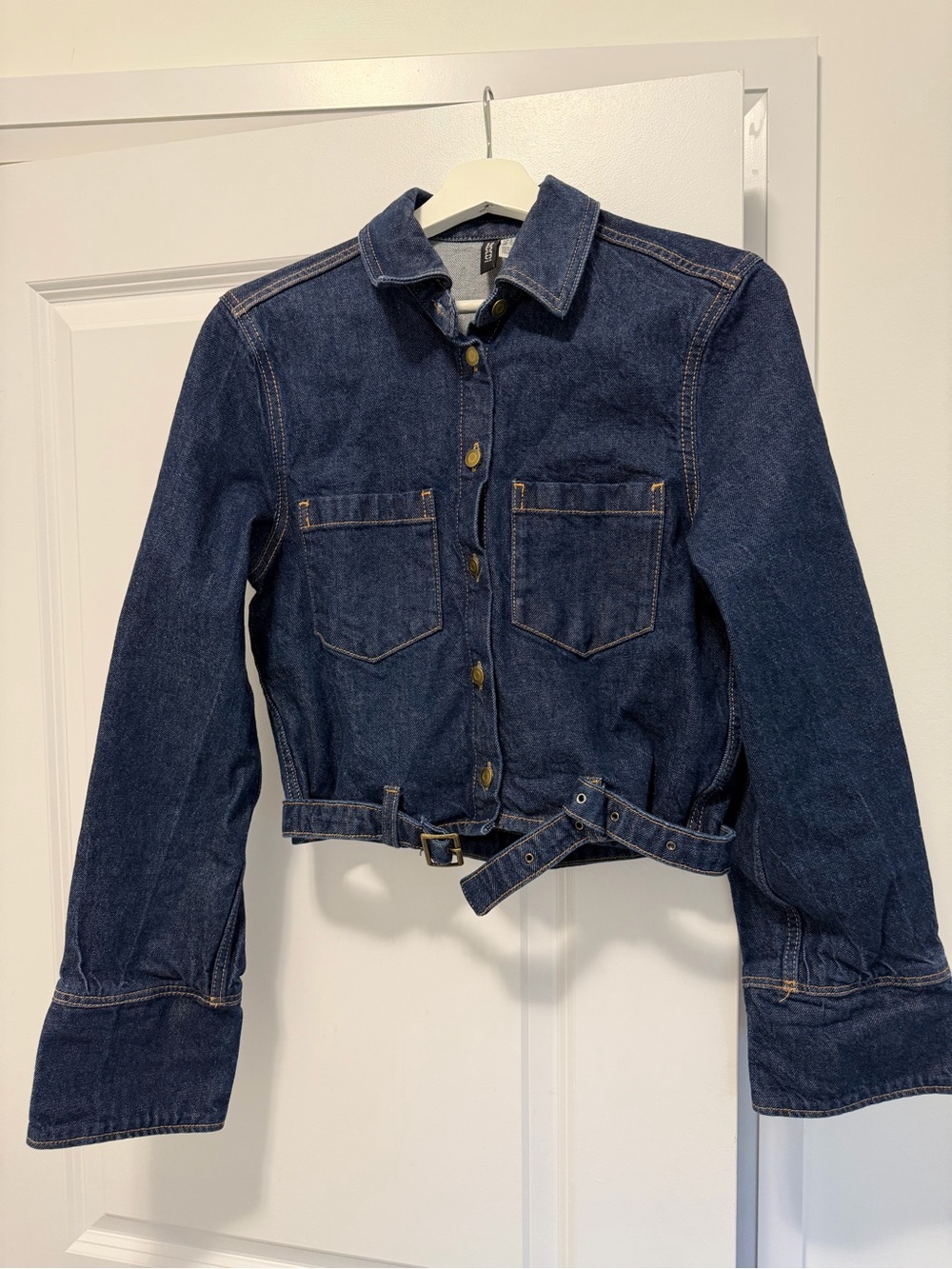 H&M Blue Denim Collared Jacket